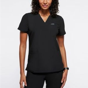 JAANUU Black Scrub Top